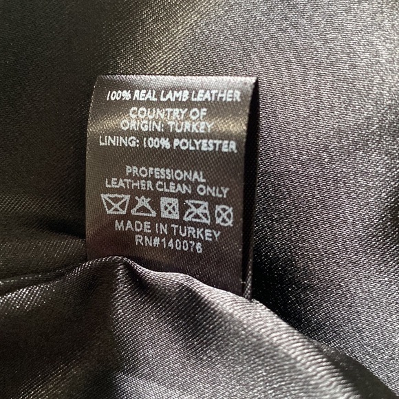 Generation Love Spencer Black Camo Lamb Skin Leather Jacket Pockets Sz XS NEW - Picture 14 of 14